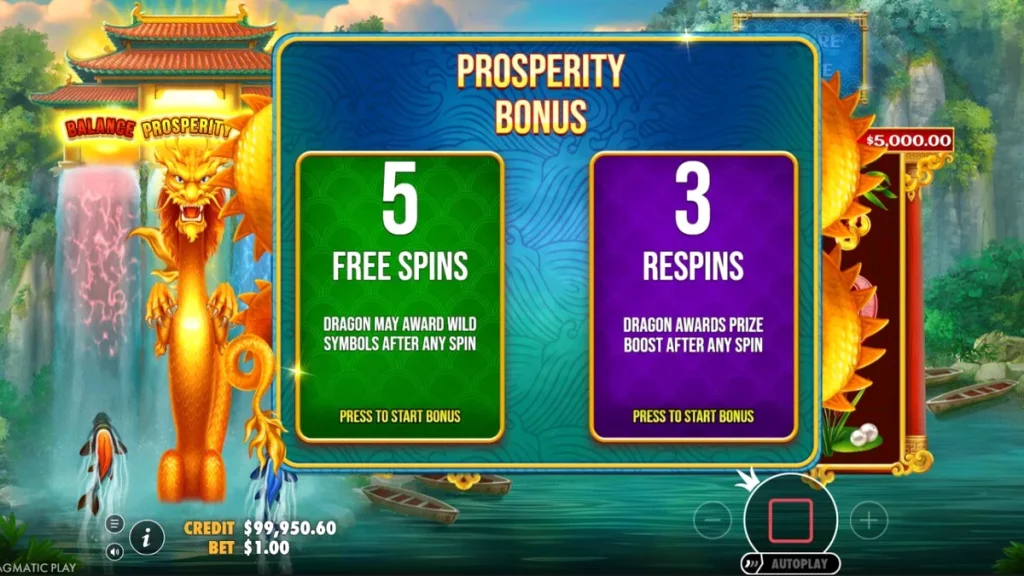 Dragon’s Gate Bonus Choice سلاٹ کا مرکزی منظر